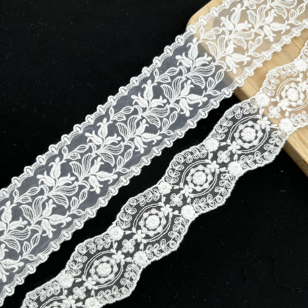 Embroidery lace with cotton fabric NF3B11 1471-1472