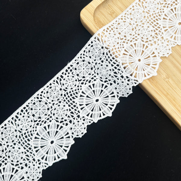OEKO TEX  GRS Water-Soluble Embroidered Lace Eco-Friendly Dissolvable Trim