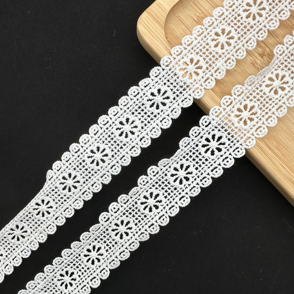 OEKO TEX  GRS Water-Soluble Embroidered Lace Eco-Friendly Dissolvable Trim