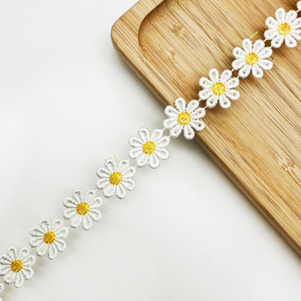 OEKO TEX  GRS Water-Soluble Embroidered Lace Eco-Friendly Dissolvable Trim