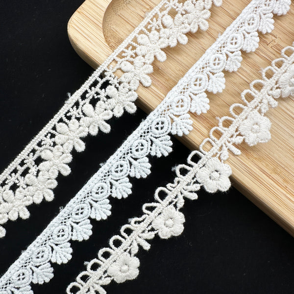 OEKO TEX  GRS Water-Soluble Embroidered Lace Eco-Friendly Dissolvable Trim