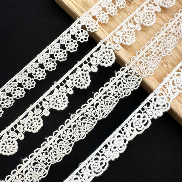 OEKO TEX  GRS Water-Soluble Embroidered Lace Eco-Friendly Dissolvable Trim