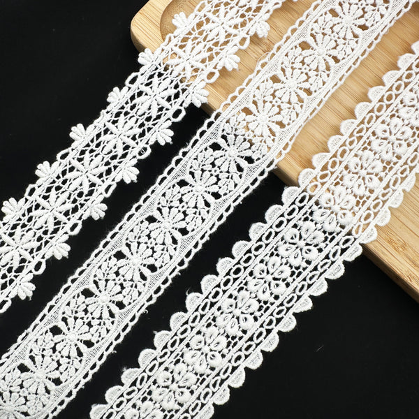 OEKO TEX  GRS Water-Soluble Embroidered Lace Eco-Friendly Dissolvable Trim