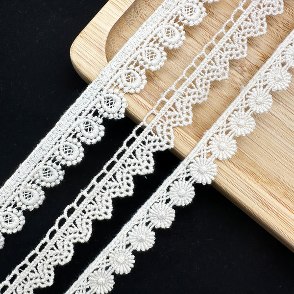 OEKO TEX  GRS Water-Soluble Embroidered Lace Eco-Friendly Dissolvable Trim