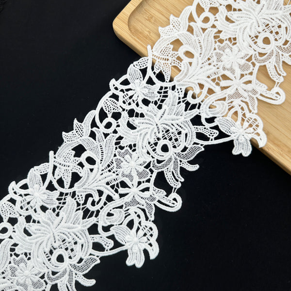 OEKO TEX  GRS Water-Soluble Embroidered Lace Eco-Friendly Dissolvable Trim