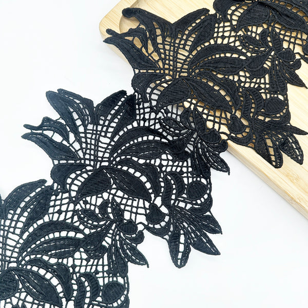 OEKO TEX  GRS Water-Soluble Embroidered Lace Eco-Friendly Dissolvable Trim