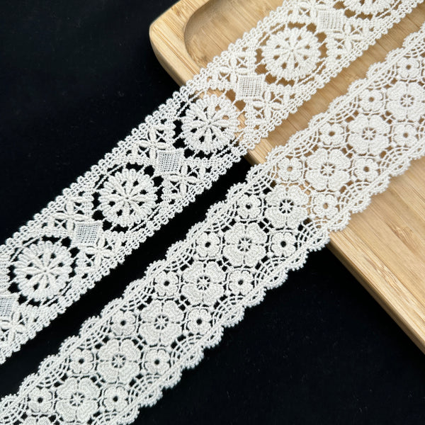 OEKO TEX  GRS Water-Soluble Embroidered Lace Eco-Friendly Dissolvable Trim