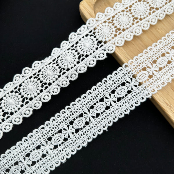 OEKO TEX  GRS Water-Soluble Embroidered Lace Eco-Friendly Dissolvable Trim