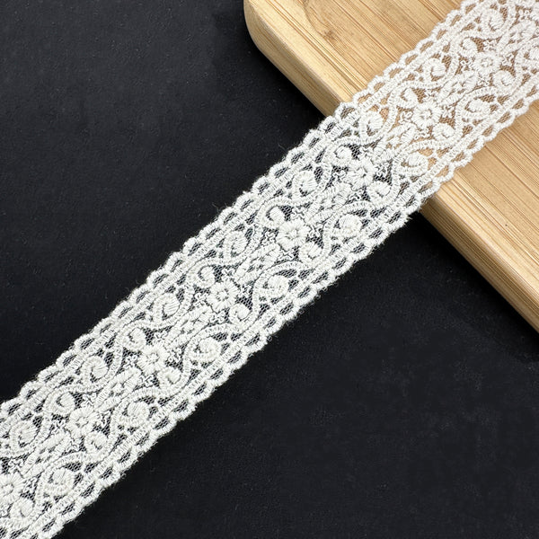 OEKO TEX  GRS Water-Soluble Embroidered Lace Eco-Friendly Dissolvable Trim