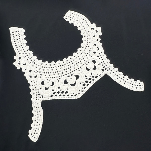 OEKO TEX  GRS Sustainable linen collar embroidery  Hand-stitched bridal collar designs