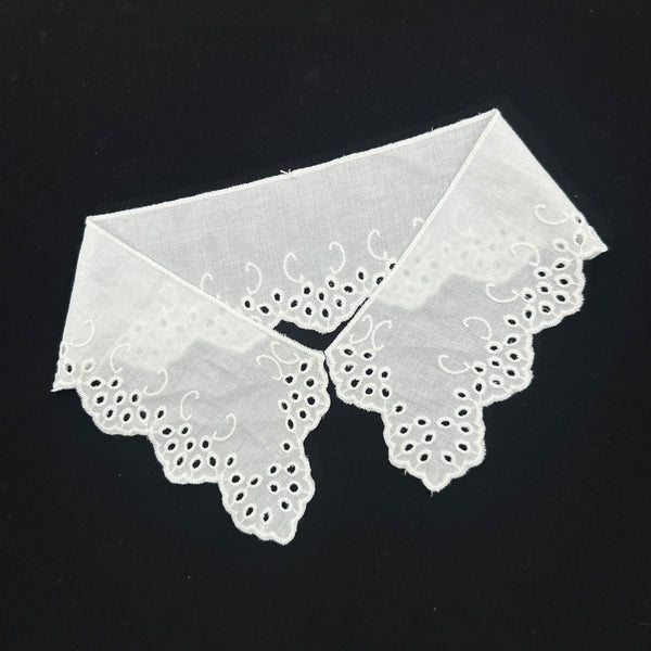 OEKO TEX  GRS Sustainable linen collar embroidery  Hand-stitched bridal collar designs