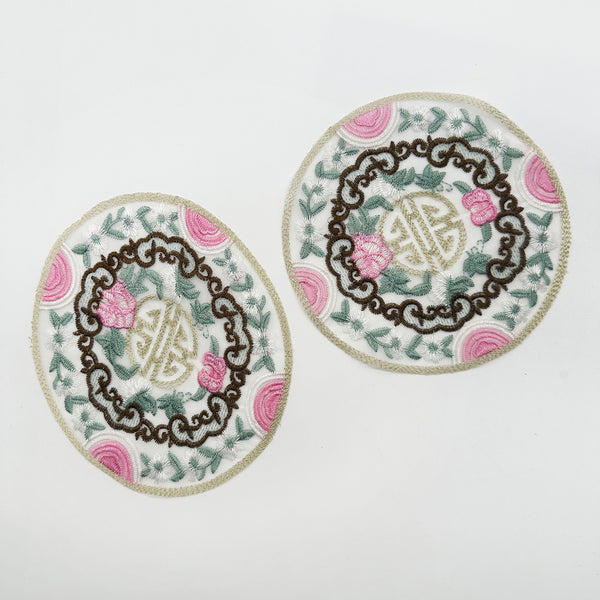 OEKO TEX GRS  new - style round Chinese - style embroidery patches
