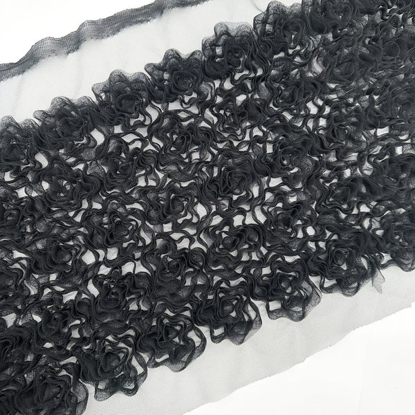 OEKO TEX  GRS  Cord Embroidery Lace Trim 3D Raised Floral Trim