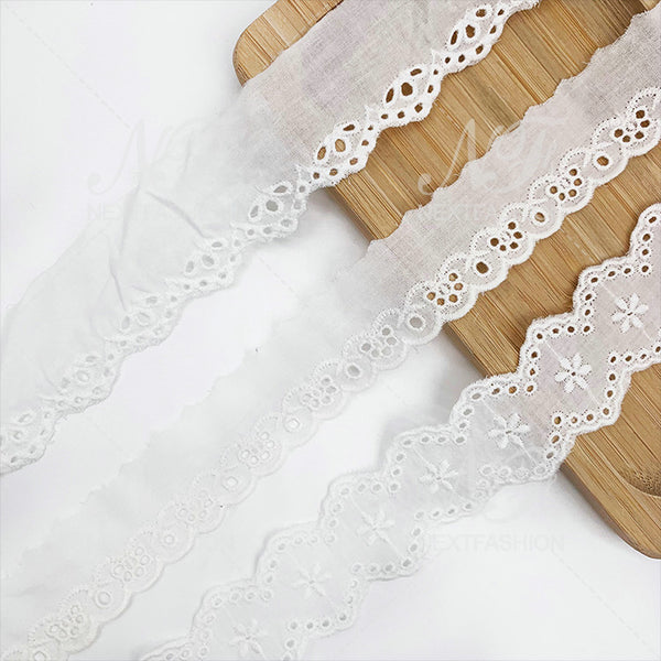 Embroidery lace with cotton fabric NFA22A1008-1007-1006-1012-1009