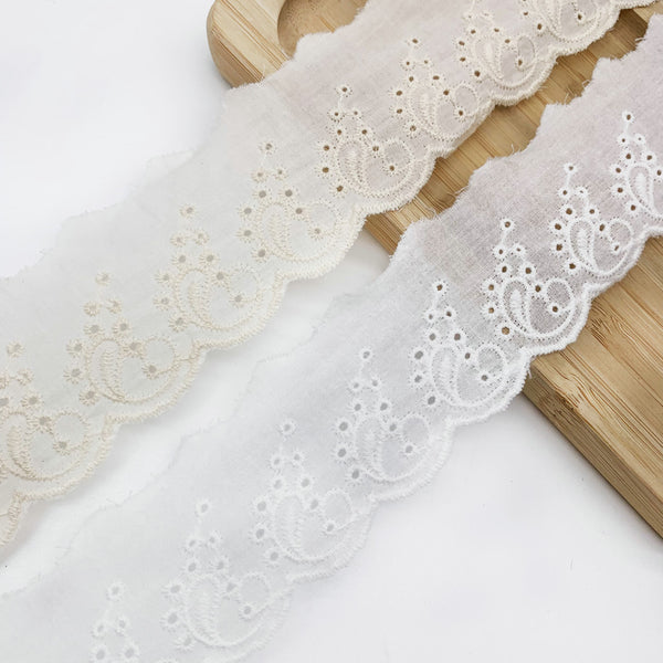 Embroidery lace with cotton fabric NFD12A328-330