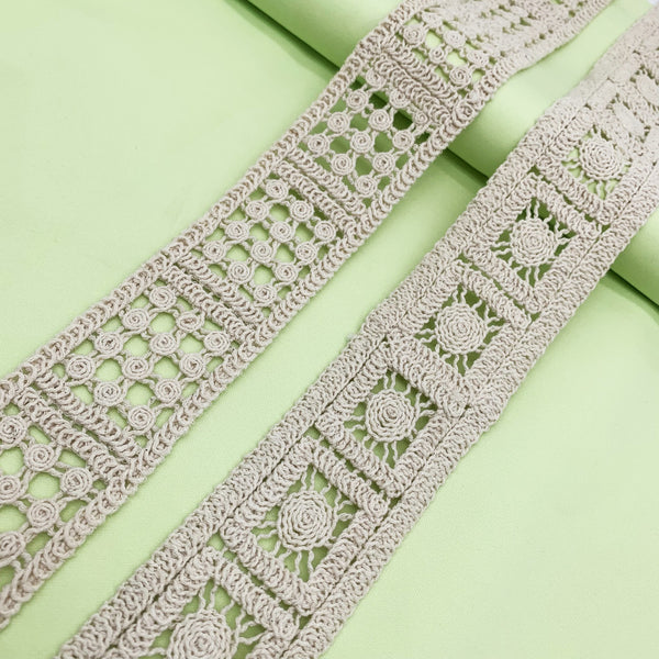 Embroidery lace with cotton fabric NFD22A011-012