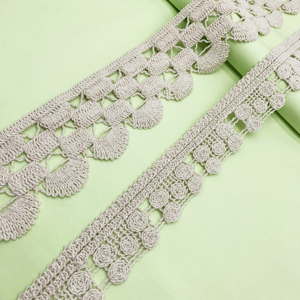 Embroidery lace with cotton fabric NFD22A015-016